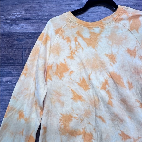 Athleta Cream and Orange Crew Neck Sweater - Picture 5 of 7